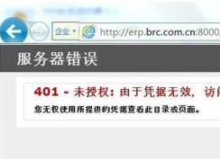 401未授權(quán):由于憑據(jù)無效,訪問被拒絕解決圖文（Win2008 IIS7.5）
