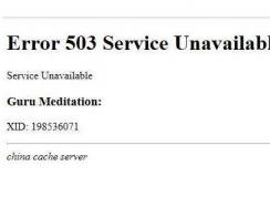 503錯誤,教你網(wǎng)站HTTP 503錯誤怎么解決