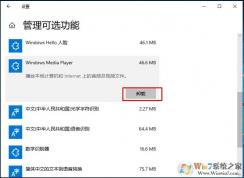 Win10怎么把Windows Media Player卸載掉？
