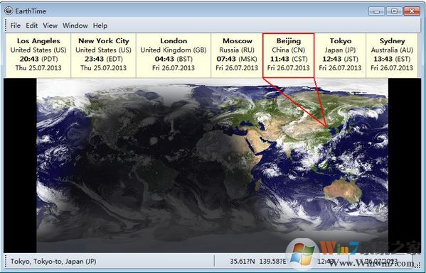 EarthTime破解版_EarthTime(桌面時(shí)鐘日歷軟件)v5.21.3免費(fèi)版