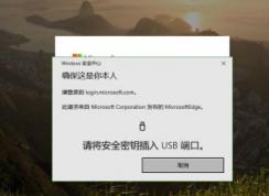 win10 1903使用Edge訪問微軟網站提示：請將安全密鑰插入USB端口 的解決方法
