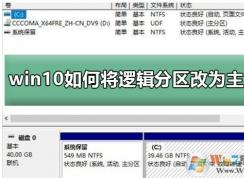Win10系統(tǒng)怎么把邏輯分區(qū)改成主分區(qū)方法步驟