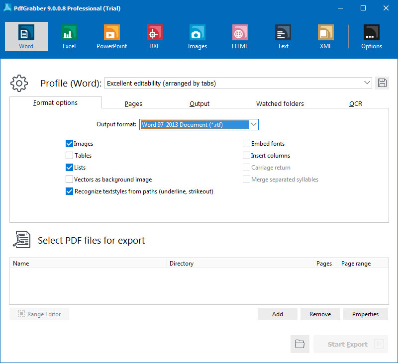 PdfGrabber(pdf文件導(dǎo)出工具) V9.0.0.10