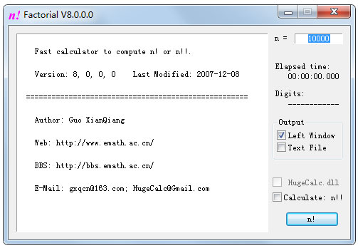 Factorial(階乘計(jì)算器) V8.0.0.0 綠色版