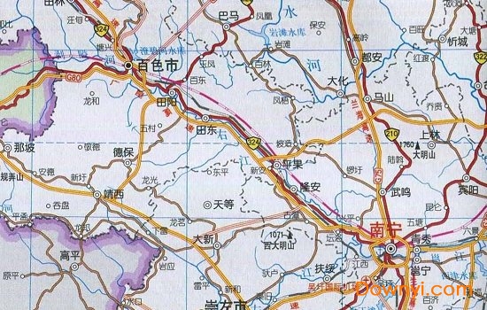 廣西交通地圖2018