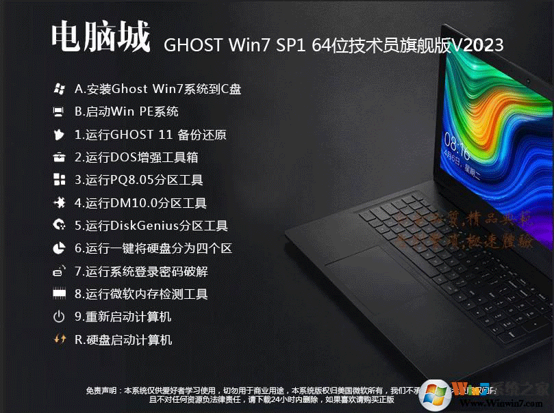 電腦城WIN7 64位技術(shù)員專用旗艦版(新機(jī)型,USB3.0,NVME,深度優(yōu)化)V2019
